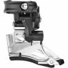 Shimano Deore MTB FD-M6025 Dérailleur Avant 2x10 Vitesses Collier Down Swing Haut, Noir/argent