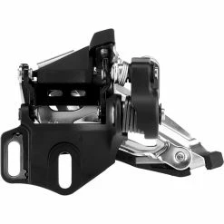 Shimano Deore MTB FD-M6025 Dérailleur Avant 2x10 Vitesses Sans Plate / E-Type 34-38 Dents, Noir/argent