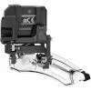 Shimano Deore XT Di2 FD-M8070 Dérailleur Avant 2x11 Down Swing, Noir