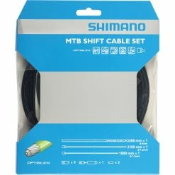Shimano MTB Optislick Set De Câble De Dérailleur, Noir
