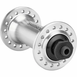 Shimano Road HB-RS400 Moyeu De Roue Avant Pour Frein Sur Jante à Attache Rapide 100mm, Argent/noir -Shimano Shop shimano road hb rs400 front wheel hub for rim brake quick release 100mm silver 3